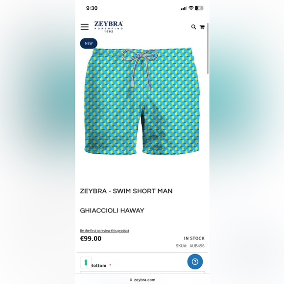 BNWOT men’s swim trunks made in Italy XL - Picture 6 of 7